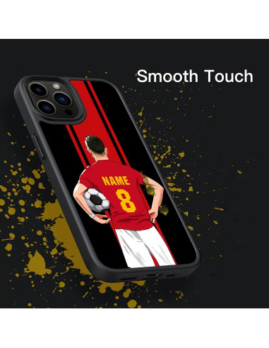 Funda de teléfono personalizada fútbol Oliver para iPhone y Galaxy