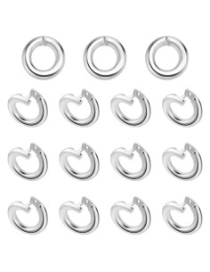 15 Anillos de Salto Abiertos PH PandaHall Plata 925 6mm