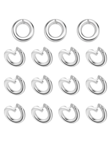 15 Anillos de Salto Abiertos PH PandaHall Plata 925 6mm