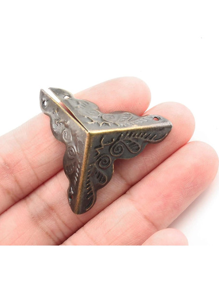 48 Protectores de Esquinas de Metal Piutouyar Bronce 2.54cm