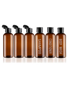 Paquete de 6 Botellas de Viaje Wowang 100ml Aprobadas por TSA