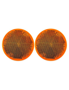 Reflectores Ámbar Redondos 2" Piezas de Camiones All Star - Paquete de 2