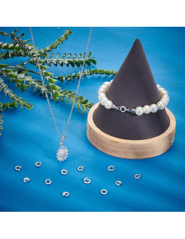 15 Anillos de Salto Abiertos PH PandaHall Plata 925 6mm