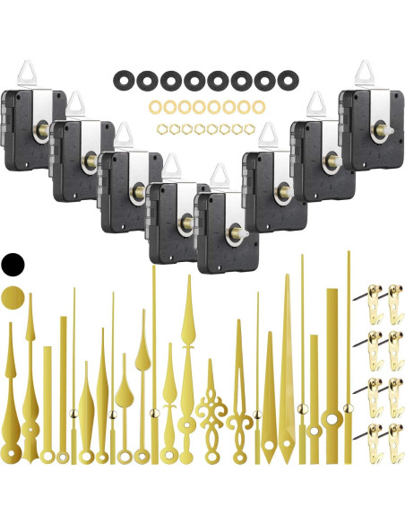 Kit de Mecanismo de Reloj Silencioso Mudder 8 Piezas 13 mm
