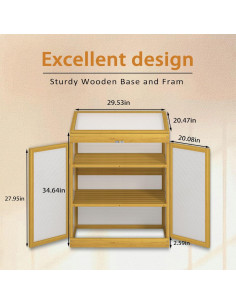 Invernadero Frío de Madera BKSFOAA Mini 75x51cm Natural 2