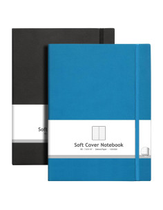 Cuaderno de Puntos B5 AHGXG - 2 Pack, 384 Páginas, Negro/Azul