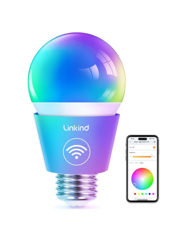Bombilla Inteligente Linkind A19 WiFi 9W RGBTW Control APP