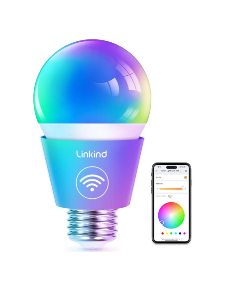 Bombilla Inteligente Linkind A19 WiFi 9W RGBTW Control APP Bombilla Inteligente Linkind A19 WiFi 9W RGBTW Control APP
