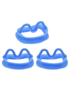 Abre Boca de Silicona Angzhili 3 Pcs Retractor Dental Azul