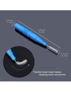Cepillos Interdentales ewinever 50 Piezas 2mm 2.5mm 3mm 2