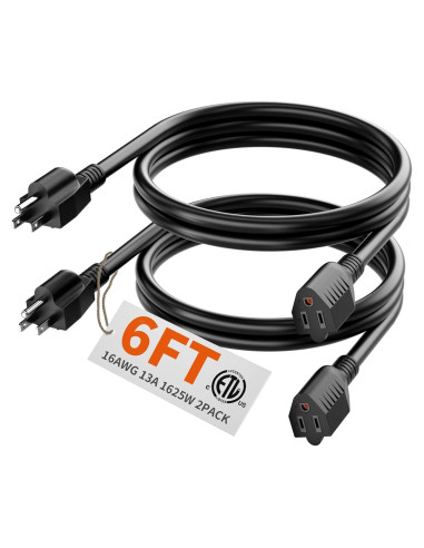 Cable de Extensión HUANCHAIN 1.83m 16AWG 2 Pack Impermeable