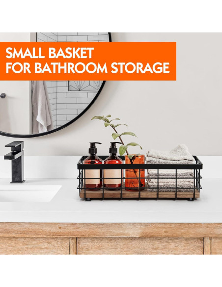 Canasta de Alambre de Metal TJ.MOREE 28.2x14.7cm para Baño y Cocina