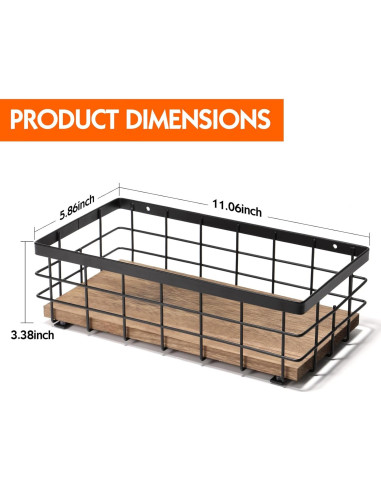 Canasta de Alambre de Metal TJ.MOREE 28.2x14.7cm para Baño y Cocina