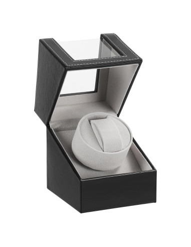 Enrollador de Reloj Automático LINGFANSTORE Cuero Negro