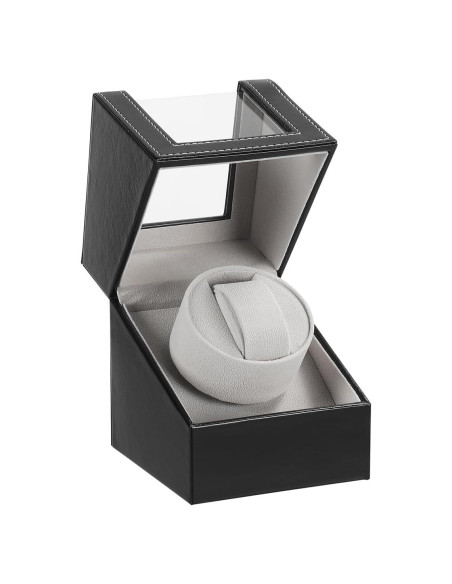 Enrollador de Reloj Automático LINGFANSTORE Cuero Negro