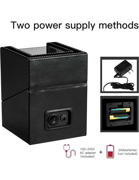 Enrollador de Reloj Automático LINGFANSTORE Cuero Negro