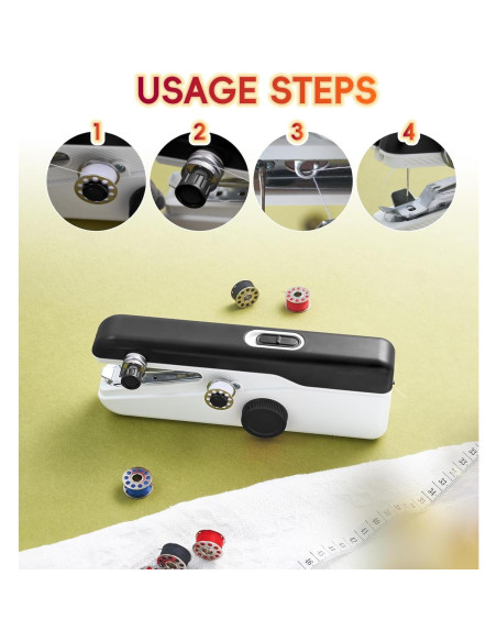 Máquina de Coser de Mano Portátil MNIFRJ - Negra, 20.6x3.6x6.4cm Máquina de Coser de Mano Portátil MNIFRJ - Negra, 20.6x3.6x6.4cm