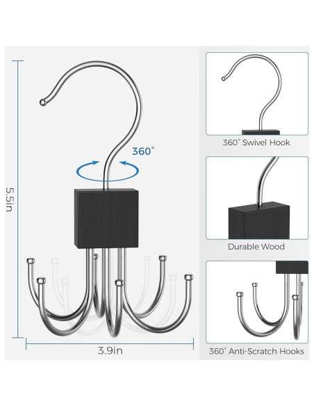 Perchero Organizador de Cinturones HAILMAJOR 24 Cinturones Rotativo Perchero Organizador de Cinturones HAILMAJOR 24 Cinturones Rotativo