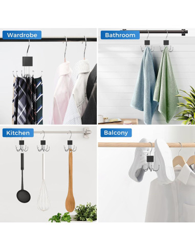 Perchero Organizador de Cinturones HAILMAJOR 24 Cinturones Rotativo