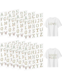 Transferencias de Letras Florales DTF 9 Pcs para Planchar - CRASHOT 2