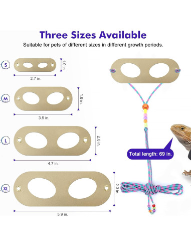 Arnés Ajustable para Lagartija Dragón Barbudo LIKZINWA - 4 Tamaños