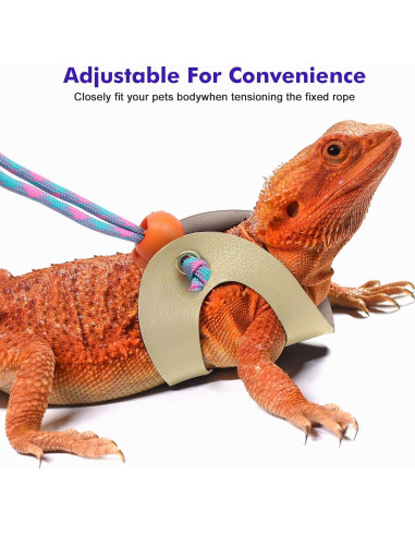 Arnés Ajustable para Lagartija Dragón Barbudo LIKZINWA - 4 Tamaños