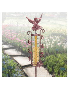 Pluviómetro Exterior APSOONSELL 15.24 cm Cobre con Estaca