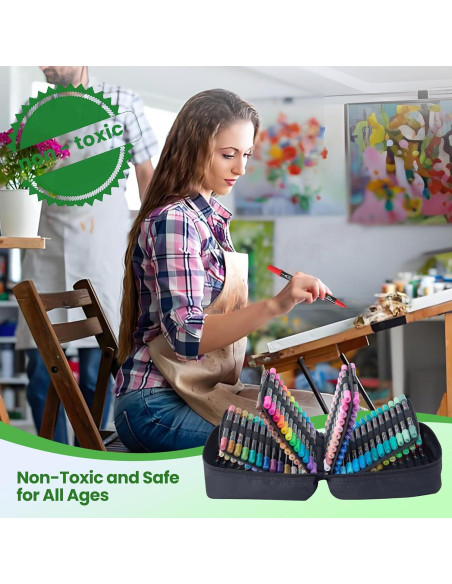 Conjunto de 120 Marcadores Acrílicos FEGLEEN Doble Punta