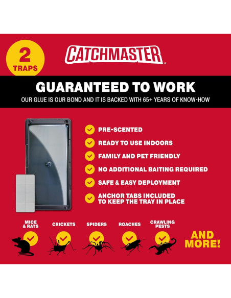 Trampas de Pegamento Catchmaster para Ratas y Ratones 2 Unidades