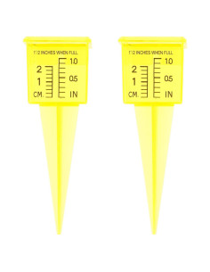 Medidor de Lluvia Housoutil 2PCS para Jardín 13.4cm