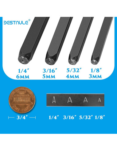 Kit de Estampado de Metal BESTNULE 38 Piezas Letras y Números