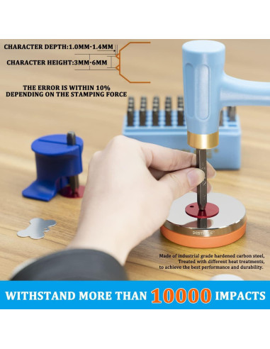 Kit de Estampado de Metal BESTNULE 38 Piezas Letras y Números