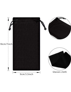 Paquete de 100 Fundas de Microfibra para Gafas Frienda 18x9cm 2