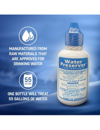 Conservador de Agua 7C's para Tanque de 208 Litros - Purifica 5 Años