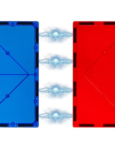 Gemmicc 12 PCS Azulejos Magnéticos Jumbo para Construcción STEM