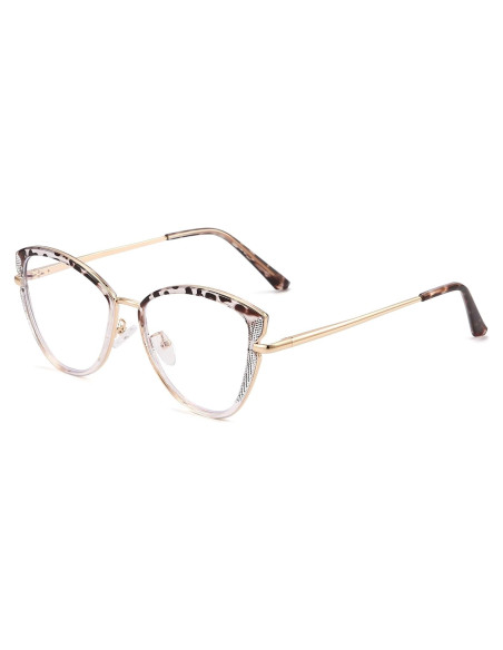 Gafas de Luz Azul Cyxus Ojo de Gato Metal Dorado Lente Clara Gafas de Luz Azul Cyxus Ojo de Gato Metal Dorado Lente Clara