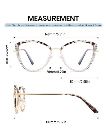 Gafas de Luz Azul Cyxus Ojo de Gato Metal Dorado Lente Clara Gafas de Luz Azul Cyxus Ojo de Gato Metal Dorado Lente Clara