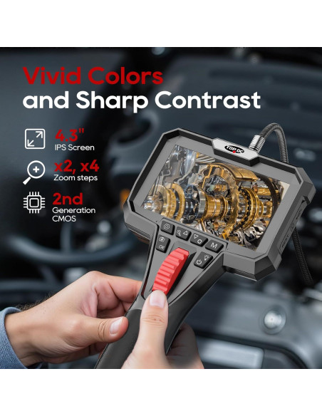 Borescopio Articulado Bidireccional TOPDC 6mm HD 1920P 2m