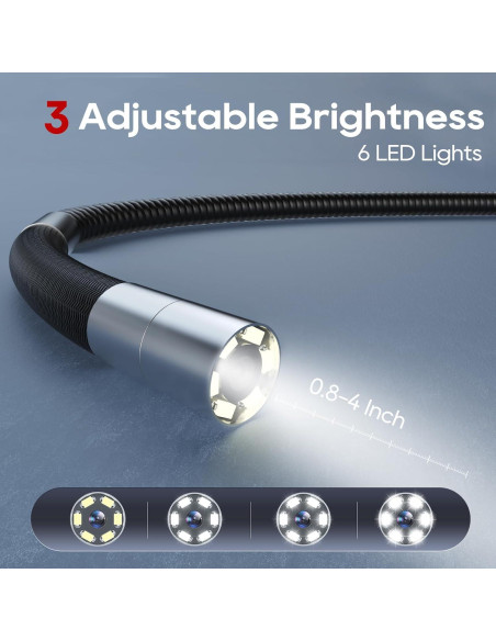 Borescopio Articulado Bidireccional TOPDC 6mm HD 1920P 2m