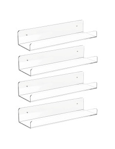 Estante Flotante Acrílico Transparente CY Craft 4 PCS 38.4 cm