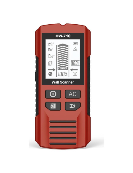 Buscador de Vigas 5-en-1 XMKJ Rojo Inferno - Detector de Pared