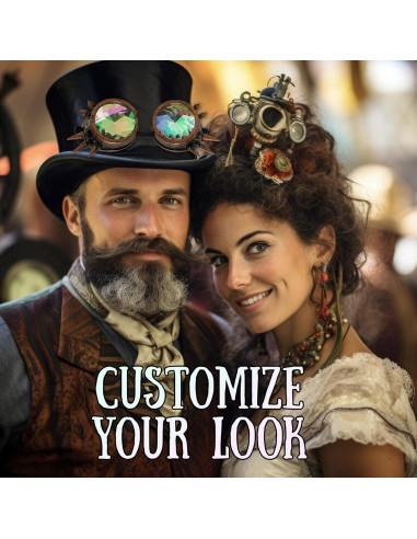 Gafas Steampunk Rave Umbrellalaboratory Caleidoscopio Arcoíris