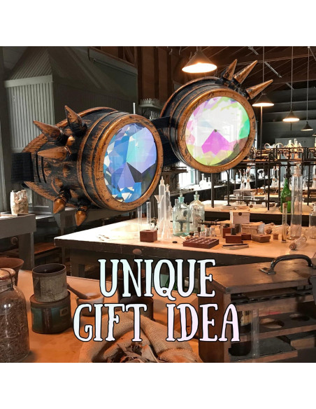 Gafas Steampunk Rave Umbrellalaboratory Caleidoscopio Arcoíris