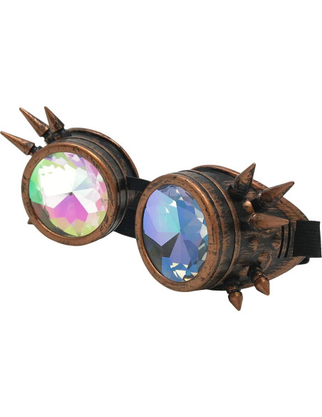 Gafas Steampunk Rave Umbrellalaboratory Caleidoscopio Arcoíris