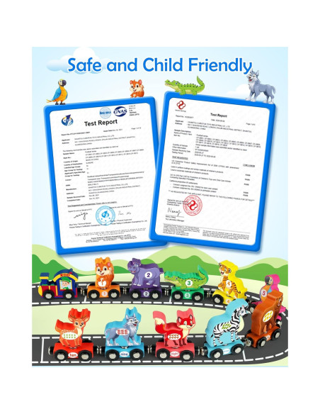 Juego de Tren de Madera Vanmor Magnético para Niños 3-5 Años Juego de Tren de Madera Vanmor Magnético para Niños 3-5 Años