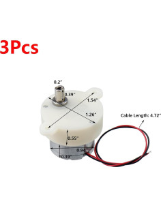 Motor de Reducción DC Micro Antrader 6V 5RPM - 3 Piezas 2