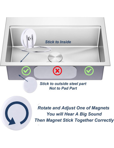 Soporte Magnético para Esponjas LEVOSHUA Acero Inoxidable SUS 304