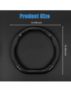 Funda de Volante Antideslizante Gunhunt D 38 cm Fibra Carbono 2