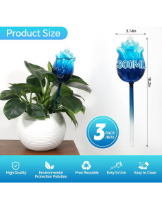Juego de 3 Globos de Riego YEH-HOME 300ml para Plantas 2
