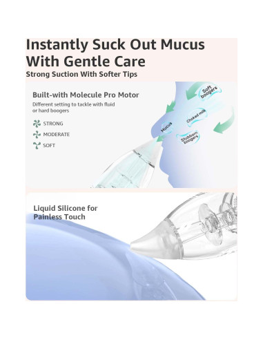 Cámara de Succión Nasal GROWNSY Mejorada + 3 Puntas Silicona